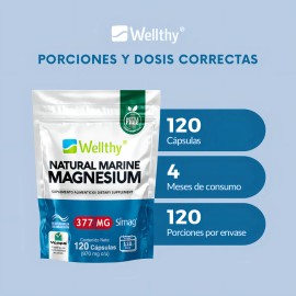 Magnesio Marino Natural Simag 120 Capsulas Wellthy Sabor 120 Caps                                                                                     