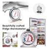 Fridge Thermometer, Stainless Steel, Pack of 6, Freezer Thermometer Indoor,