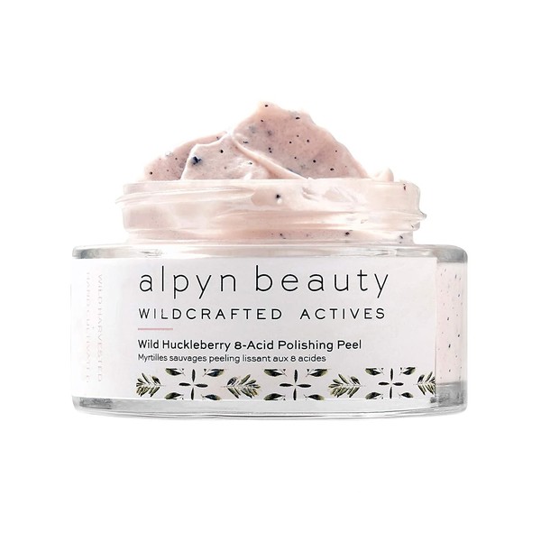 Alpyn Beauty Wild Huckleberry 8-Acid Polishing Peel | Double Exfoliating Peel Mask to Visibly Smooth & Brighten Skin While Refining the Look of Pores | 1.7 oz / 50 ml