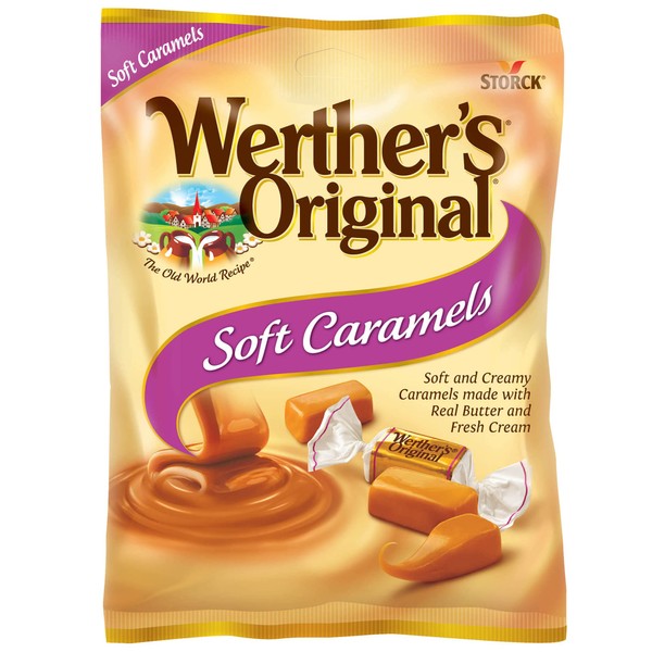 Werther's Original Soft Caramel Candy, 2.22 Oz Bags (Pack of 12)