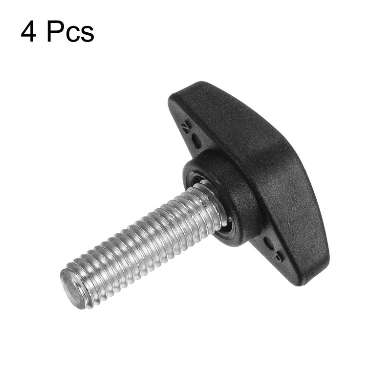 sourcing map 4pcs Tee Wing Knobs Thumb Screws M8 x