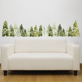 Pine Tree Wall Border Decal - 6 feet x 15 inches
