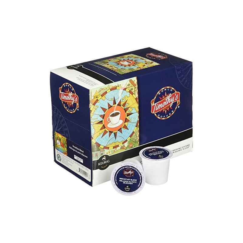 Timothy's Breakfast Blend Coffee, K-Cup Portion Pack for Keurig Brewers