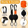 Pack of 2 Extendable Keyrings (Black + Orange)