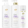 Dove Shampoo and Conditioner Set, Volume & Fullness + Advanced