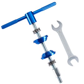 Pindex Bike Headset Press Tool with Spanner, Cycle MTB BB Headset Bearing Press Tool, Bottom Bracket Press Fit Tool with Wrench 17mm 19mm