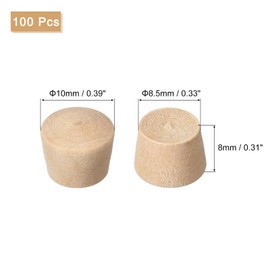 sourcing map 100Pcs Wood Button Top Plugs, 21/64 Inch Round Head Wood Plugs Screw Hole Covers Wooden Screw Plugs for Furniture Tables Chairs