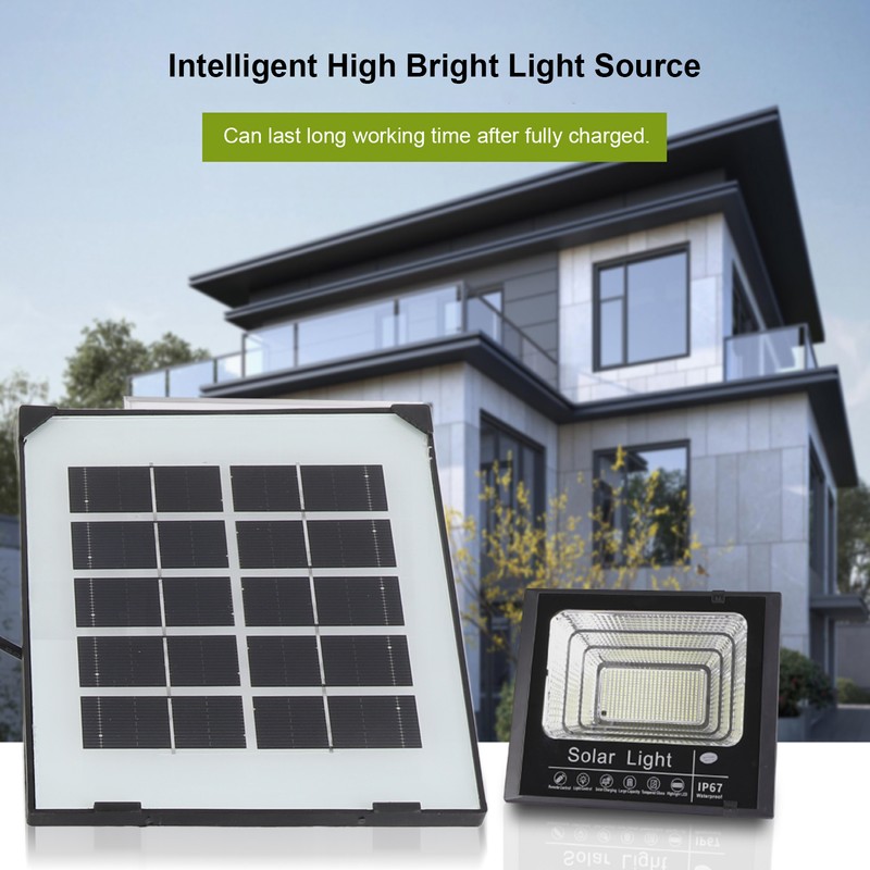 25W 44LEDs Solar Floodlight Remote Control Timing Outdoor Security Light