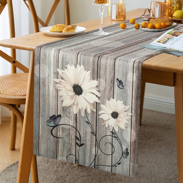 Table Runner Grey Modern Table Runner Flowers Living Room Placemats