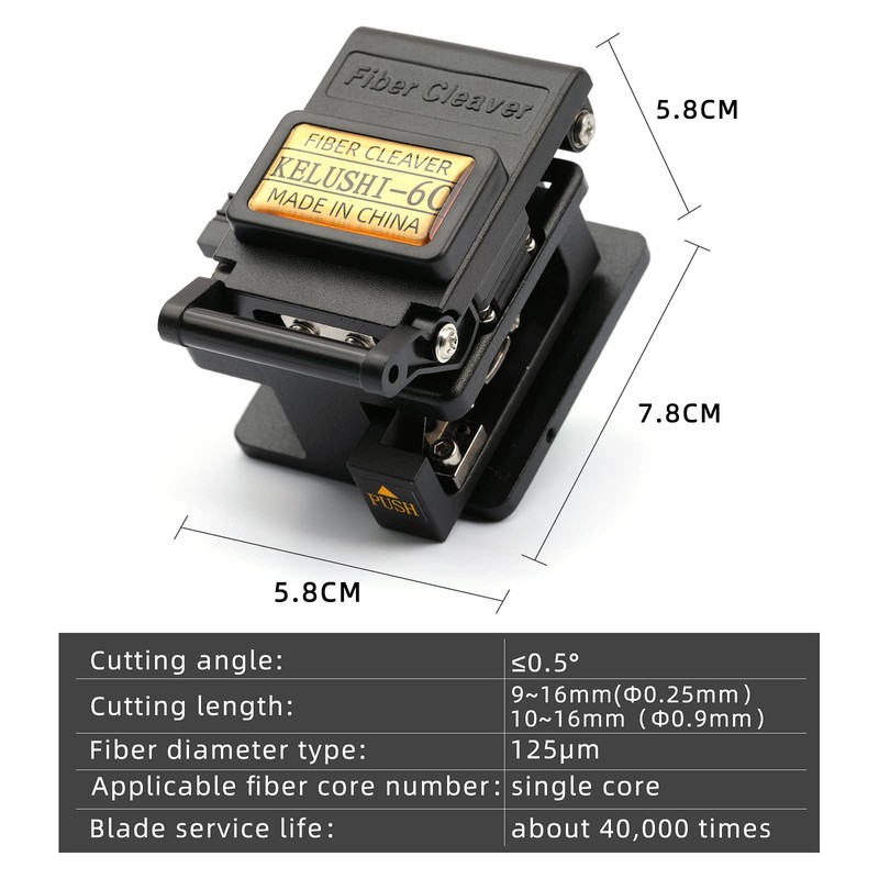 Fiber Cleaver FTTH Fiber Optic Tools High Precision 6C Cable