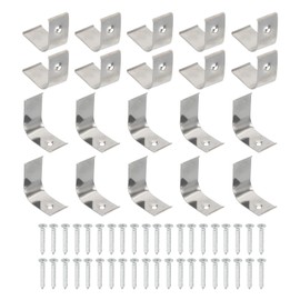 PATIKIL LED Strip Clips, 30pcs Stainless Steel Mounting Brackets Fixing Clip Clamp Support Holder with Screws for 30mmx30mm LED Strip or V Aluminum Channel