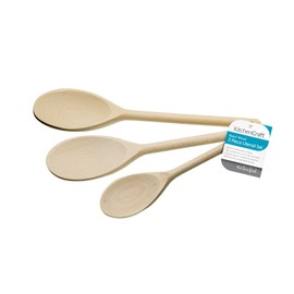 KitchenCraft Wooden Spoon Set, Beechwood, 3 Pieces