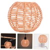 TEHAUX Artisan Crafted Retro Macrame Style Wicker Pendant Elegant Lampshade