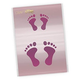CraftStar Baby Footprint Stencil - Reusable Mylar Craft/AirbrushTemplate