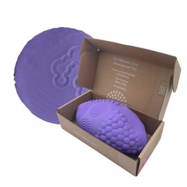 Edushape Texture-iffic Sensory Ball for Baby - 7" Deflated Purple Color Baby Ball That Helps Enhance Gross Motor Skills for Kids - Toddler Ball with 8 Sections of Different Tactile Patterns