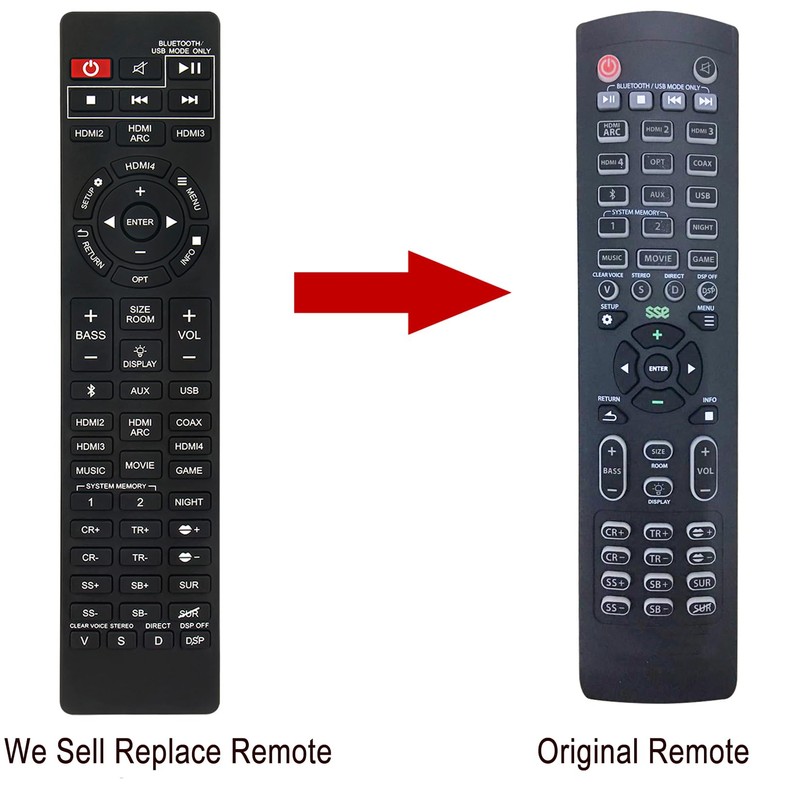 Replacement Remote Control Applicable for Nakamichi Shockwafe Ultra 9.2.4 Channel