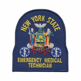 New York EMT Patch Embroidered NY Emergency Medical Technician Uniform Crest - F 28