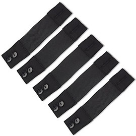 Self-Adjusting Button Waist Stretch Extender Helps Save on Maternity Clothes (Large Adds 6-10", 5-pk)