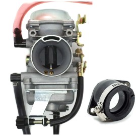 Aftermarket Carburetor & Holder Intake Boot For Kawasaki Bayou 300 KLF300 1996-2004