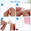 Giantree 100pcs Self-Adhesive Ceiling Hooks for Hanging, Clear Round Suction