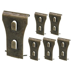 Biaungdo 6 Pcs Brick Wall Clips, Steel Brick Hook Clips, Heavy Duty Brick Hanger for Hanging Outdoors, Metal Brick Wall Hangers Outside Home Decor for 2-1/4 to 2-3/8 inches Bricks(Bronze)