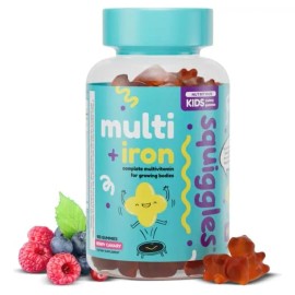 Multivitamínico Diario + Hierro Squiggles para Niños de Frutos Rojos con 100 Gomitas