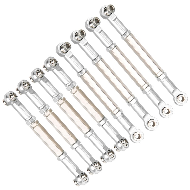 8Pcs Upgrade Metal Pull Rod Steering Pull Rod for WPL/MN/Feiyu