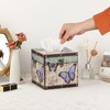 TOLIDA PU+ Wood Square Tissue Box Cover - Retro Household