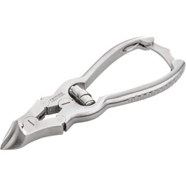 Remos Pedicure Tongs with Gear Ratio for Thick Nails, Two Tip Cutting Edge, Stainless Steel, Length 12 cm