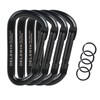 DELSWIN Heavy Duty Carabiner Clip 900lbs, 3 Inch Steel Carabiners