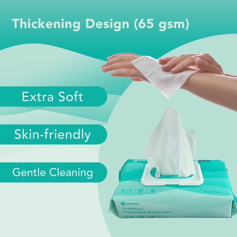 SUNKISS Trustplus Wet Wipes for Adult, Extra Thick 20 x