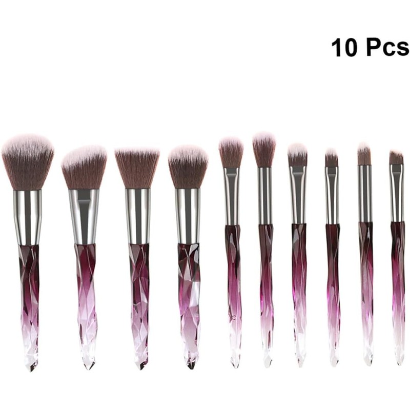 Ipetboom Juego De 10 Brochas De Maquillaje Con Cerdas Blancas