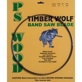 Timber Wolf 115" x 1/2" x 3/4 TPI Band Saw Blade Made by PS Wood Fits Laguna Model 14BX, Shop Fox Model W1673, G9971 & More