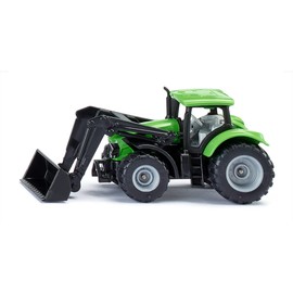 siku 1394 Deutz-Fahr with Front Loader, Metal/Plastic, Green, Movable Front Loader, Cabin for Removal, Towing Hitch