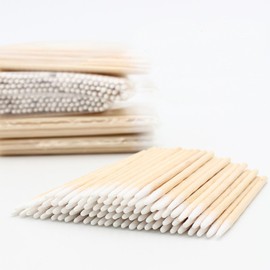 NINFEIQI 300Pcs Cotton Swab, Pointed Cotton Buds, Thin Cotton Sticks for Eyebrow Tattoo Beauty Make-up Color Nail Seam Dedicated Dirty Picking
