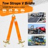 SENKEYFE Tow Straps V Bridle, 3" x 24" Recovery V-Strap