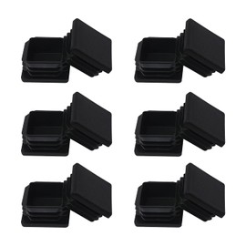 surnews 1.25" 1 1/4 Square Tubing End Cap Plastic Plugs 12 Pack, 1.25 Inch Square Tube End Cap 1 1/4 Black Square Tubing Plug 1.25"x1.25" Fence Post Pipe Cap 1.25x1.25 Inch Tubing Insert