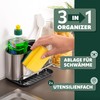 bremermann Sink Organizer with Sponge Holder and Dish Brush Holder,