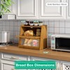kiplant Bread Box for Kitchen Counter, Double Layer Large Bamboo