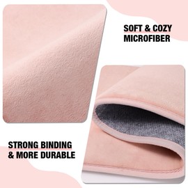 Pink Memory Foam Bath Runner Mat Long Bathroom Rug Microfiber Bathroom Carpet Non Slip Soft Absorbent Washable Bathrug,24" x 60"