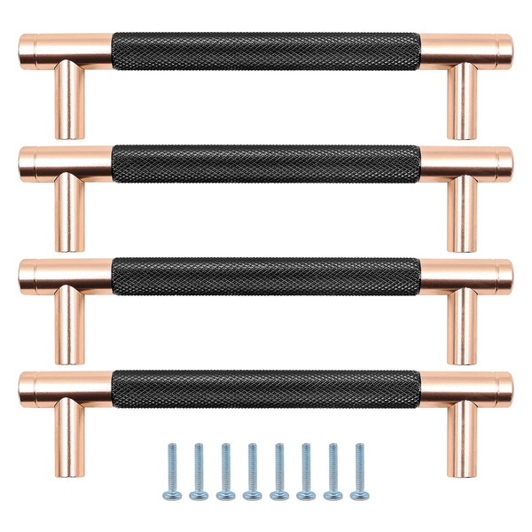 ZONADAH Set of 4 Gold Plated and Matte Black Cabinet