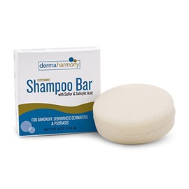 Dermaharmony- Champú en barra con 5% de azufre y 2% de ácido salicílico para la caspa (4 oz)