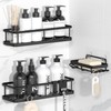 YASONIC Shower Caddy Adhesive, No Drill Bathroom Shower Organizers, with