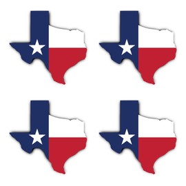 3" (75mm) 4 x Silhouette Flag Flap-Map USA Texas US TX Sticker Decal Sticker Car Laptop