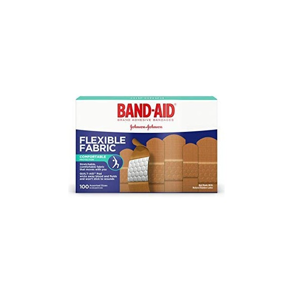 Band-Aid Brand Flexible Fabric Adhesive Bandages, Assorted Sizes bMLzQY, 3Pack (100 Count)
