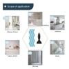 Ruiwaer 24pcs Wavy Pattern Blue Transparent Nonslip Stickers 1.3x18cm Anti