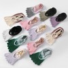 Two-tone gradient cross banding women's toe yoga