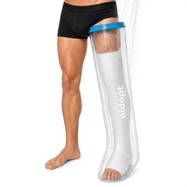 Aidapt Adult Reusable Waterproof Protector for Long Legs to Keep Casts, Bandages and Dressings on Legs, Feet, Ankles and Knees Dry When Showering and Bathing