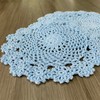 4 PCS Blue 8 Inch Round 100% HANDMADE Crochet Lace