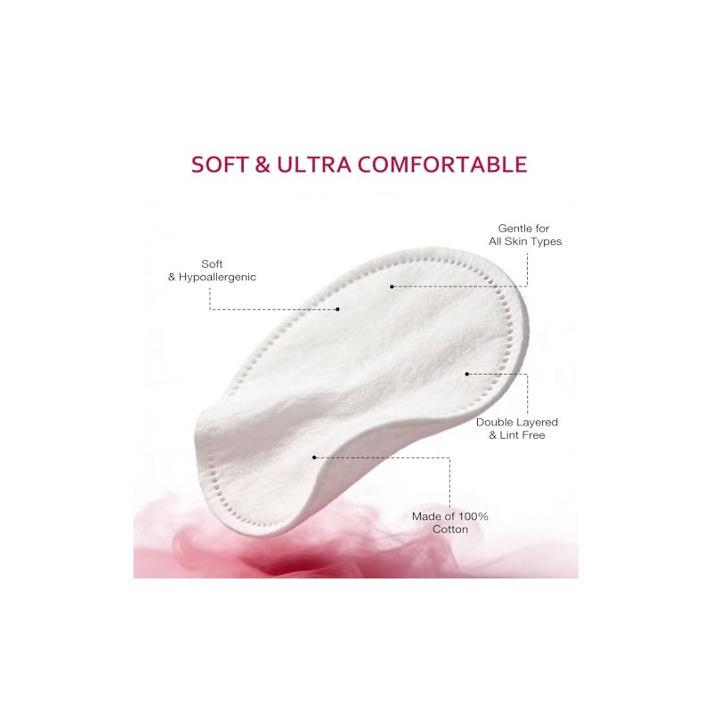 2000 PCS Ultra Soft Cotton Rounds, Stitched, Double-Layered, Hypoallergenic, Lint-Free,
